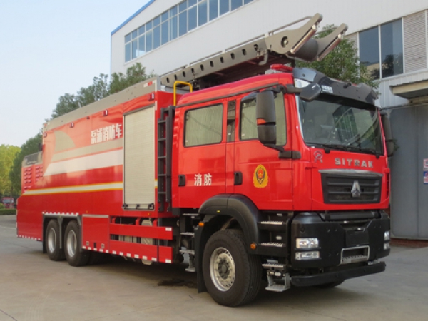 重汽泵浦消防車(遠程供水+水帶敷設(shè))
